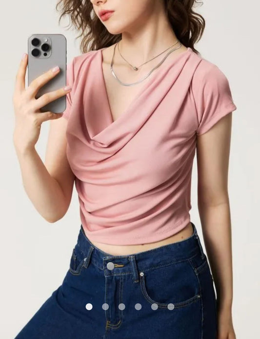 Draped Top // Pink
