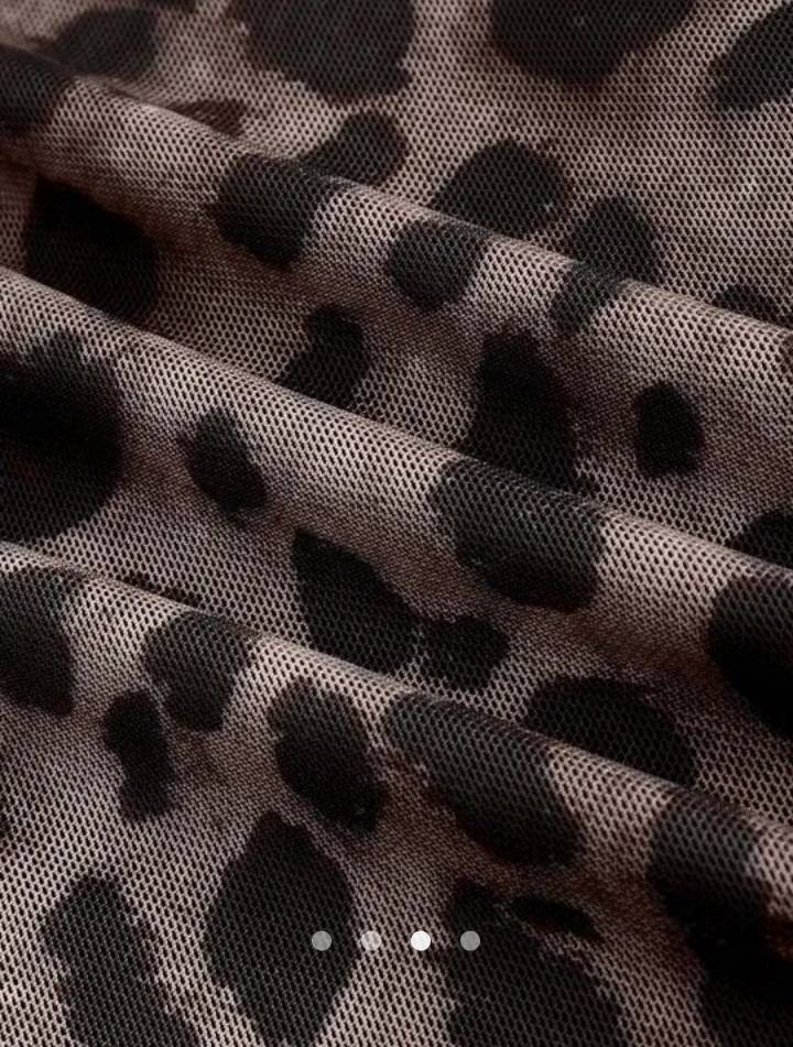 Leopard Print Ruched Maxi Skirt // Khaki & Black