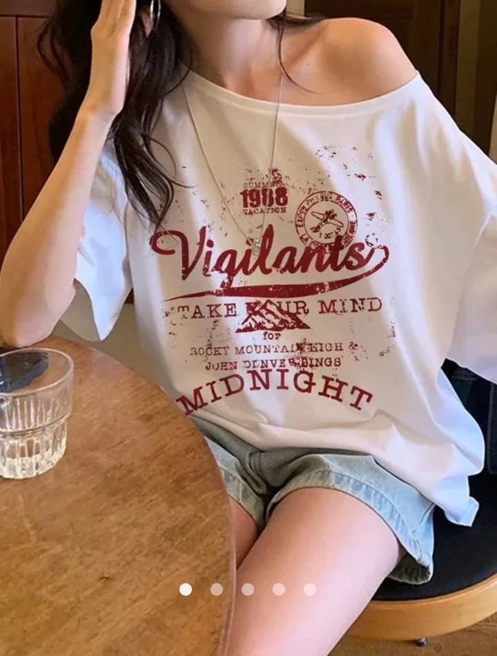 Printed Pullover T-Shirt 003 // White