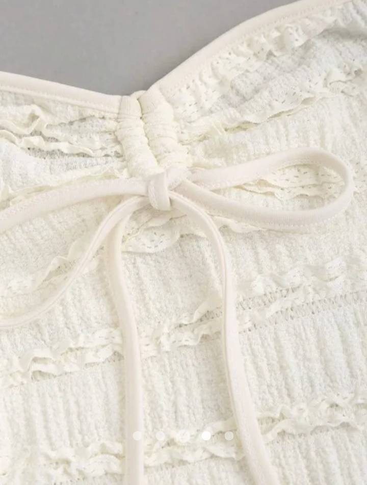 Bow Halter Top // Apricot