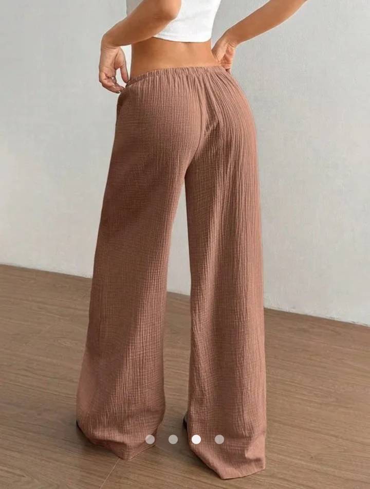 Drawstring Straight Leg Pants // Khaki