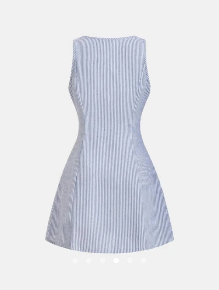 Striped Summer Tank Dress // Blue