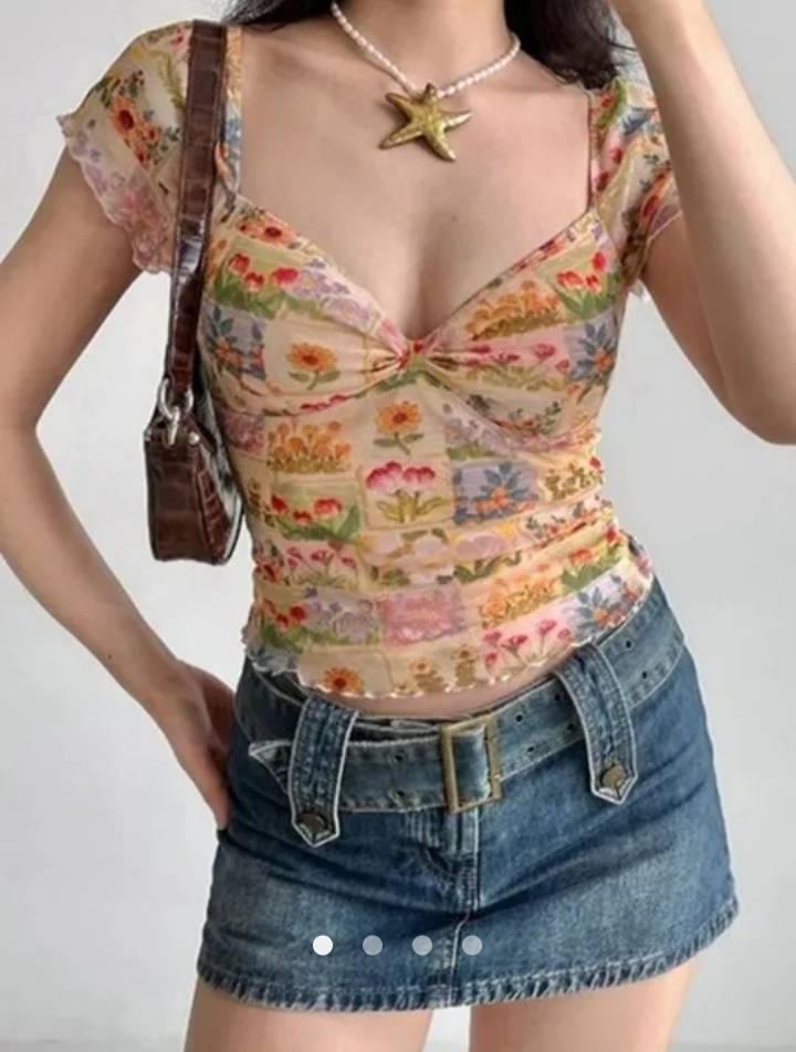 Gathered Top // Multicolor