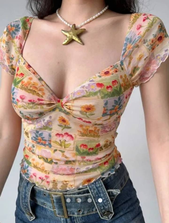 Gathered Top // Multicolor