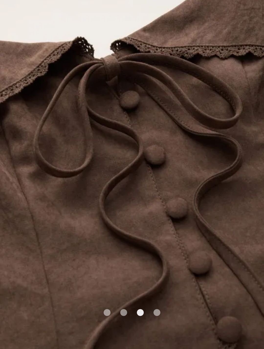 Lace Trimmed Tank Top // Brown