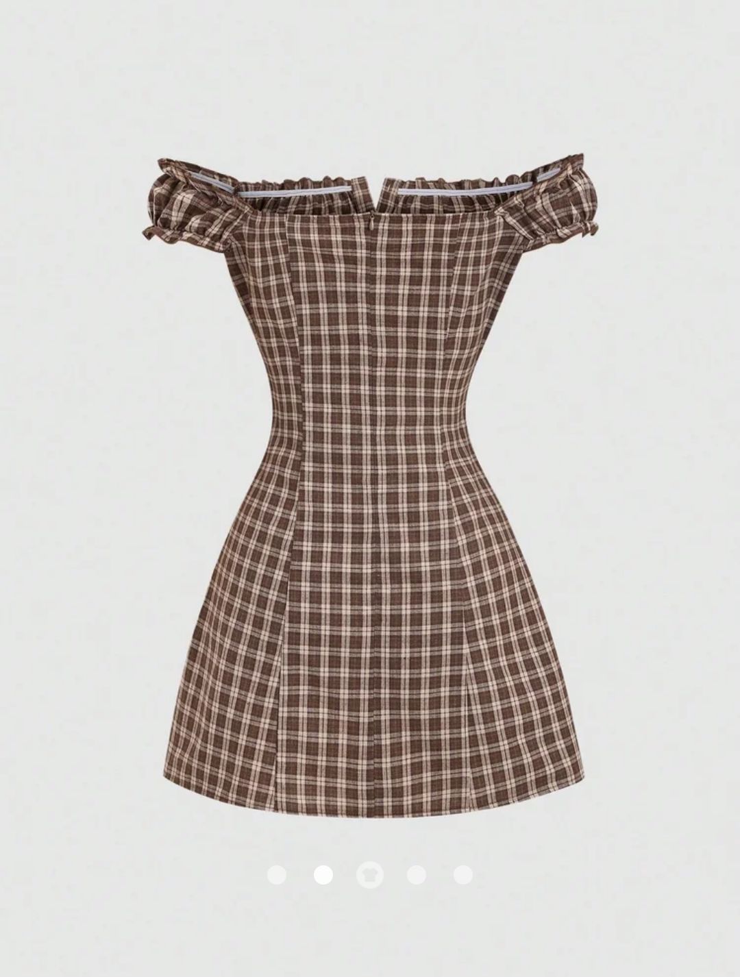 Lettuce Edge A-Line Dress // Brown