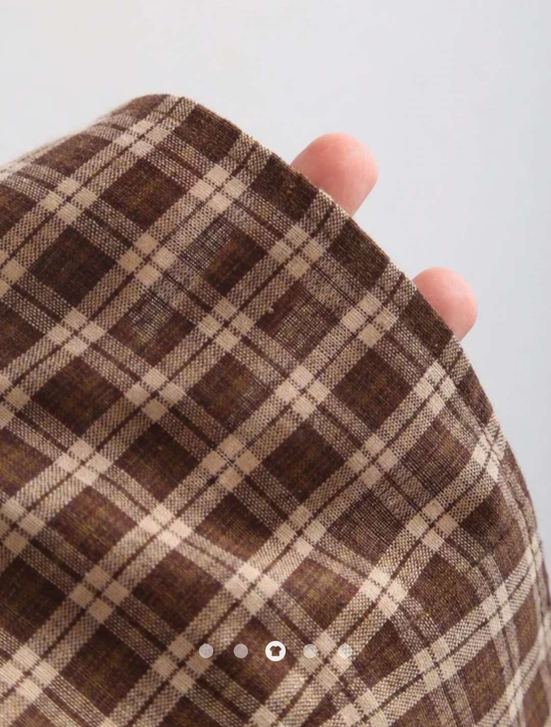 Lettuce Edge A-Line Dress // Brown
