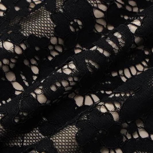 Sweetheart Floral Lace Dress // Black