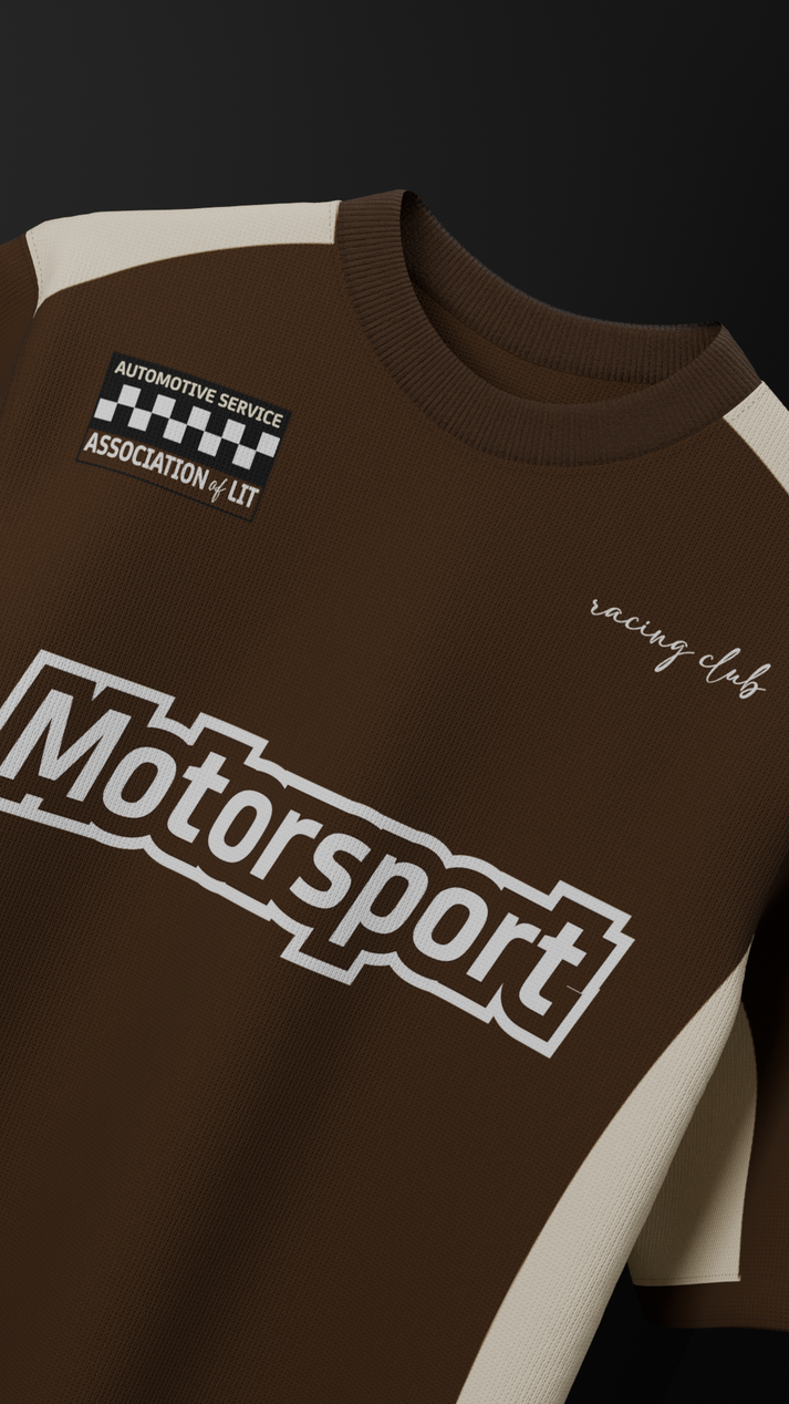 Motorsport Oversized T-shirt // Brown