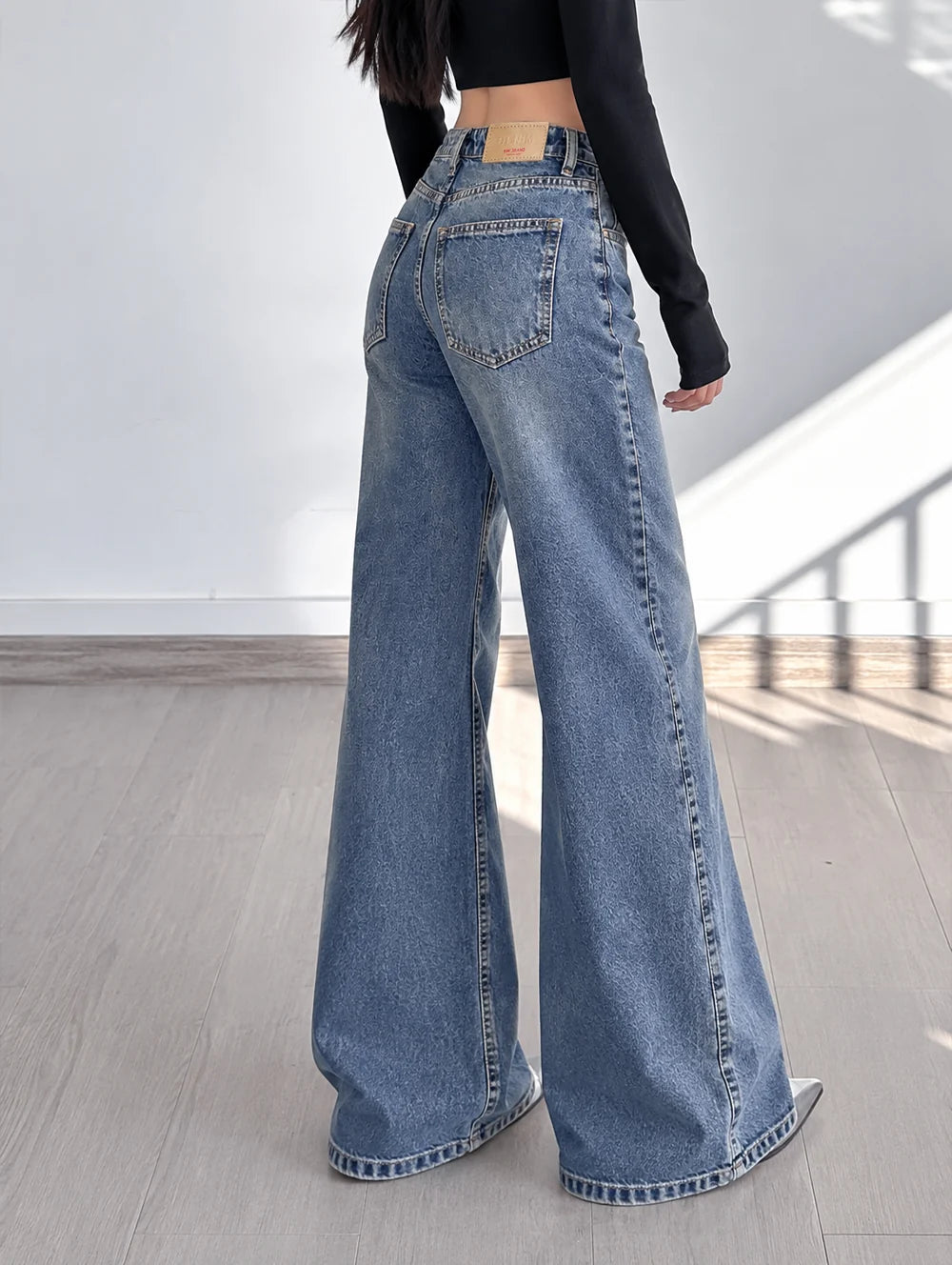 Sea Spray // Side Panelled Ultra Wide Leg Jeans