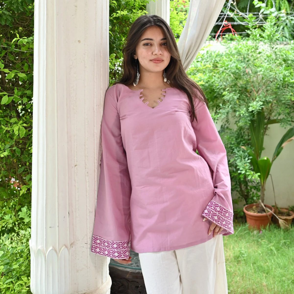Lavanya Solid Short Kurti // Dusty Rose