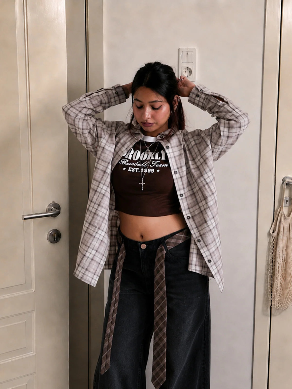 Oatmeal Plaid // Oversized Shirt