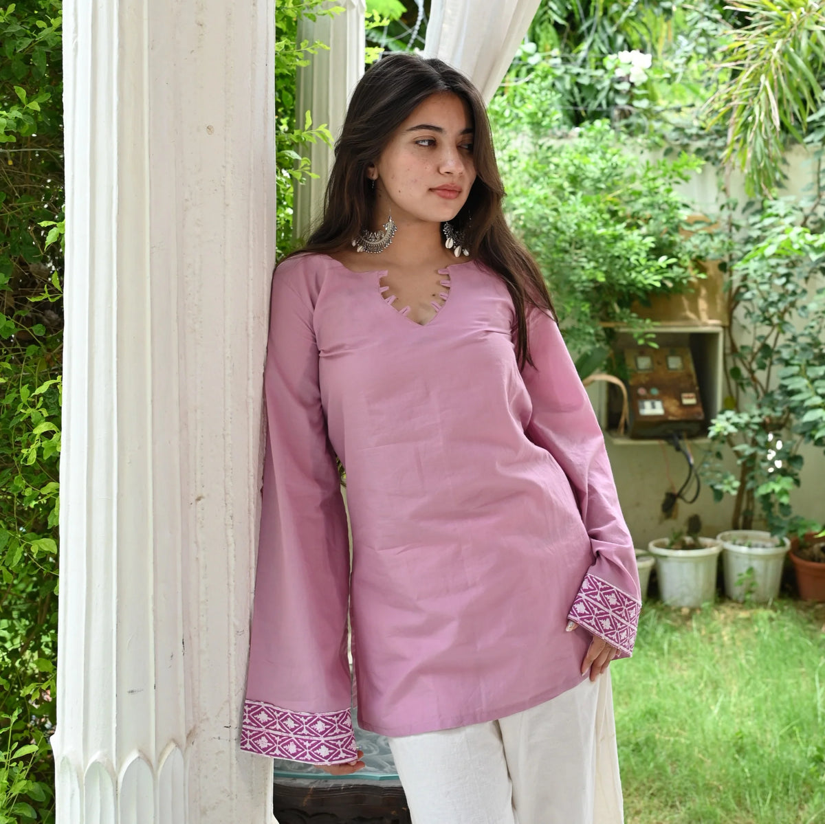 Lavanya Solid Short Kurti // Dusty Rose