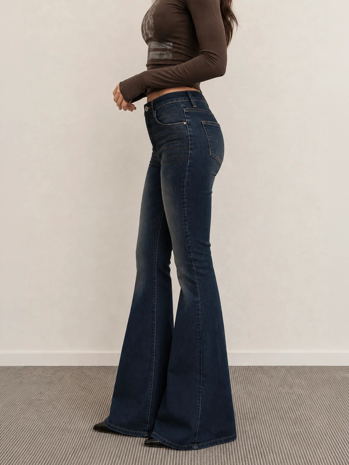 Evening Blue // Tinted Bootcut Jeans