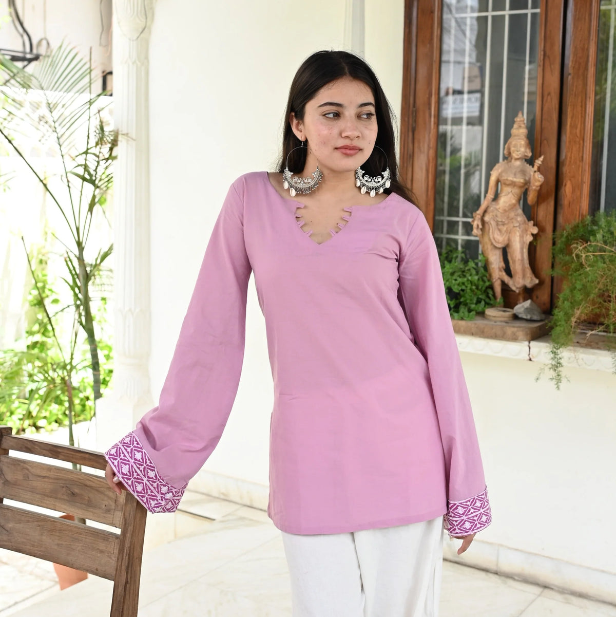 Lavanya Solid Short Kurti // Dusty Rose