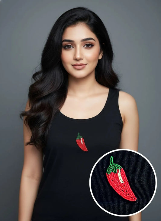 Chilly Beaded Tank Top // Black