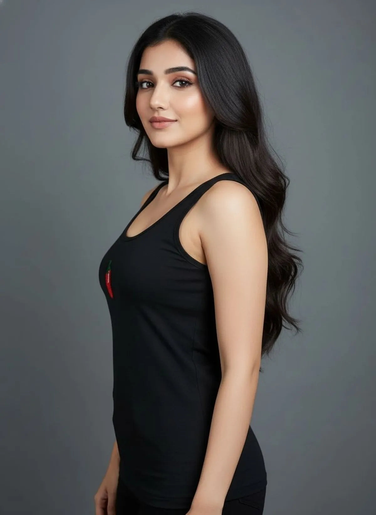 Chilly Beaded Tank Top // Black