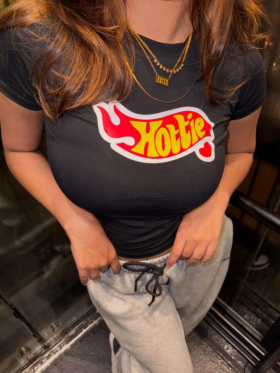 Hottie Baby Tee // Black