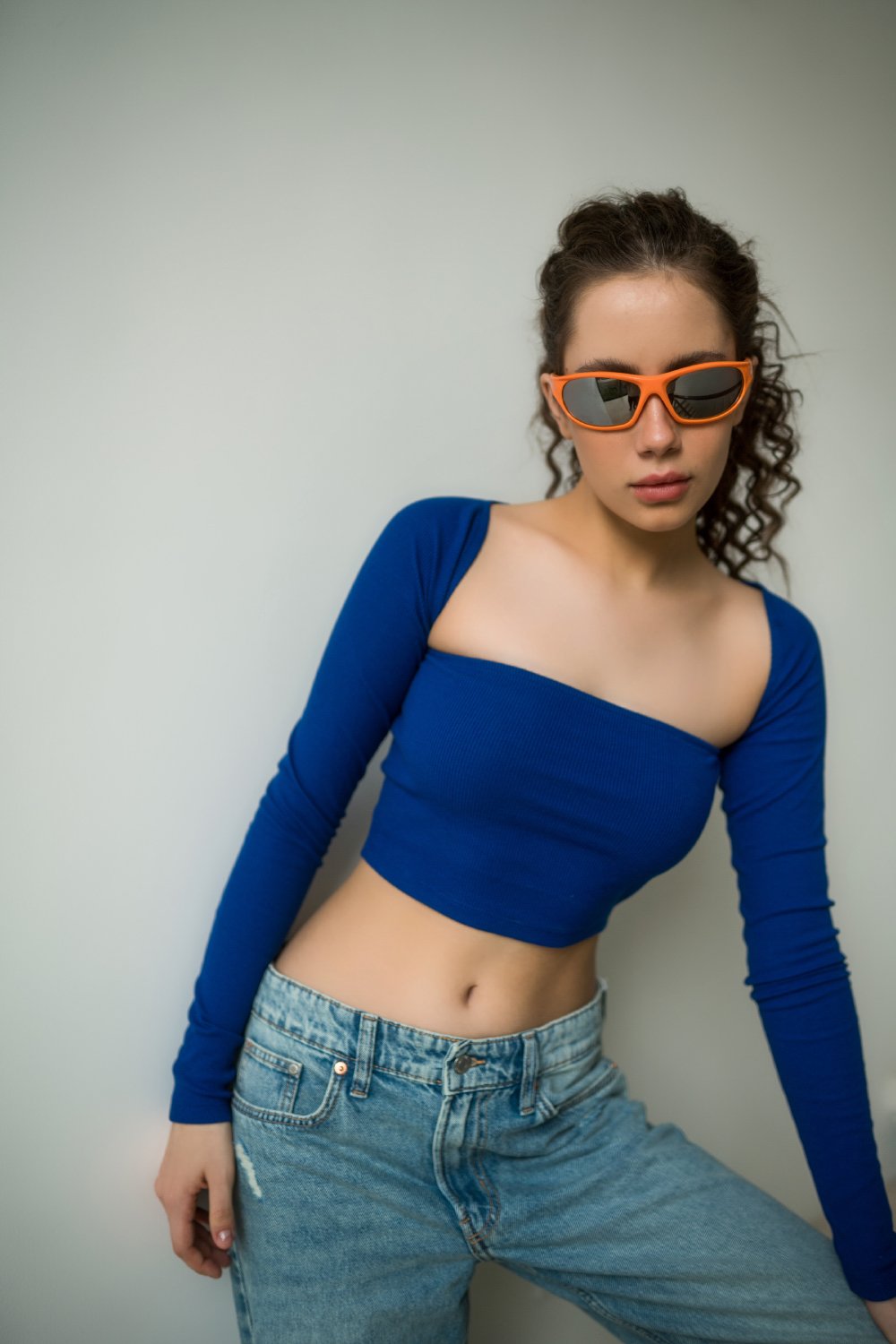 BONKERS // Royal Blue Ribbed Top